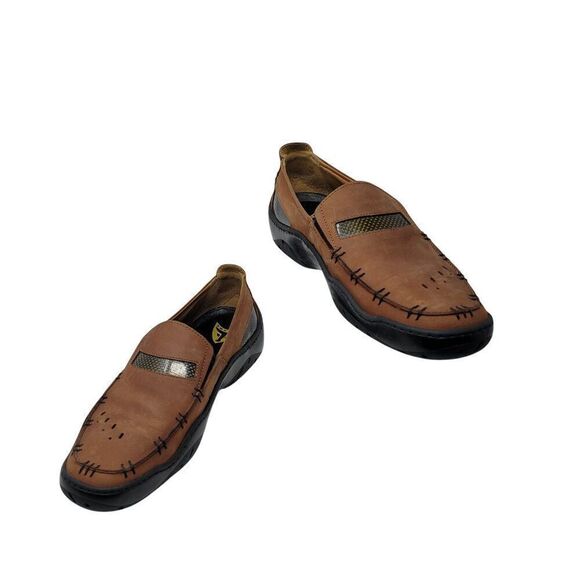 Michael Toschi Mens Mach 8284 Leather Driving Loafers Brown Sz 9 CarbonLite - Picture 14 of 14